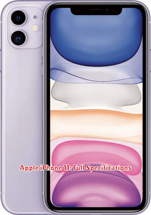 Apple iPhone 11: Full Specifications